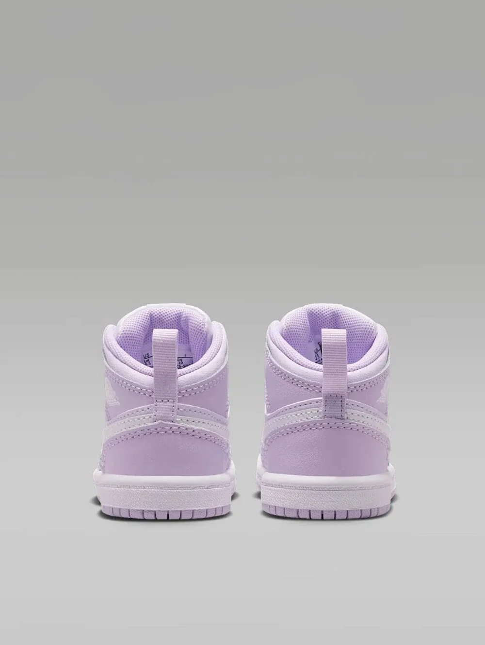 Girls Bling Purple Jordan 1 Mid Sneakers Custom With Clear Swarovski Crystals